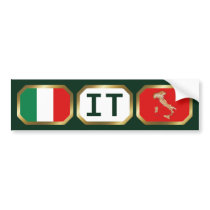 Italy Flag Map Code Bumper Sticker
