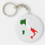 Italy Flag Map full size Keychain