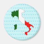 Italy Flag Map full size Magnet