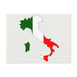 Italy Flag Map full size postcards