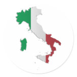 Italy Flag Map stickers