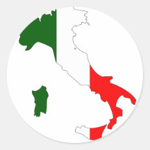 Italy flag map sticker