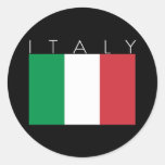 Italy Flag Round Sticker