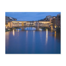 Italy, Florence, Night Reflections in the Postcard