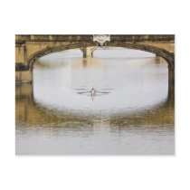 Italy, Florence, Rowing Sculls with Post Card