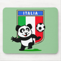 Italy Football Panda Mouse Pad