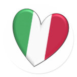 Italy Heart Flag stickers