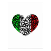 Italy Heart Postcard