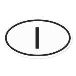 Italy "I" Stickers