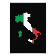 Italy in Flag Colours Custom Invitation