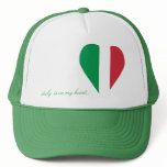 italy is in my heart trucker hats