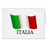 Italy Italian flag of Italy Italia Greeting Cards