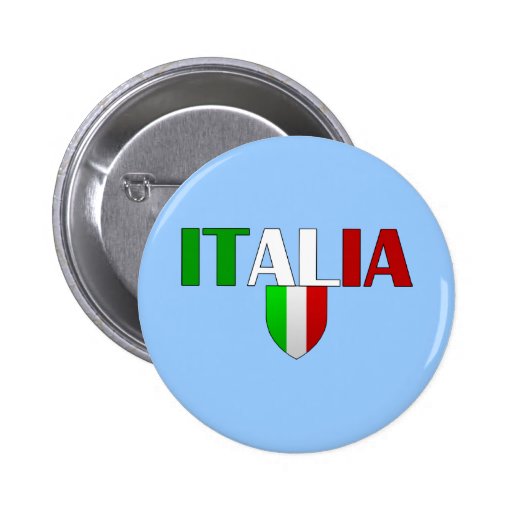 Italy logo flag of Italy shield for Italians Buttons