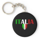 Italy logo flag of Italy shield for Italians keychains