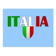 Italy logo flag of Italy shield for Italians Postcard