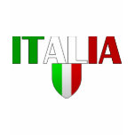 Italy logo flag of Italy shield for Italians Tshirts