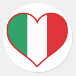 Italy Love Round Sticker