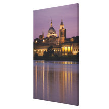 Italy, Mantua Province, Mantua. Town view and 2 Canvas Print