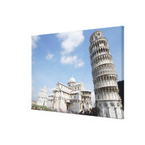 Italy, Pisa. Cathedral, baptistry and Leaning Canvas Prints