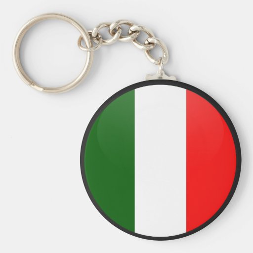 Italy quality Flag Circle Key Chains