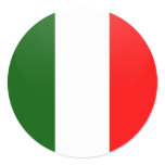 Italy quality Flag Circle stickers