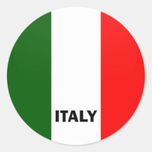 Italy Roundel quality Flag Round Sticker