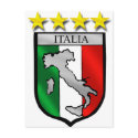 italy shield Italy flag italia map soccer lovers postcards