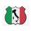 Italy Shield Map Postcard