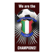 Italy Soccer Champions Personalized Photo Card