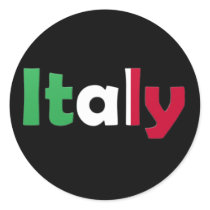 Italy Round Sticker