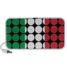 Italy Stylish Girly Chic : Polka Dot Italian Flag Mp3 Speakers