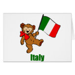 Italy Teddy Bear Greeting Cards