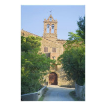 Italy, Tuscany, La Foce, Picturesque church in Photo Art