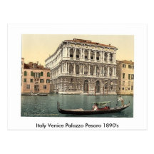 Italy Venice Palazzo Pesaro 1890's Postcards