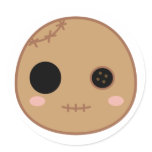 Itami the Voodoo Doll Head stickers