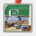 Items on a school teachers desk  Colour Christmas Tree Ornaments