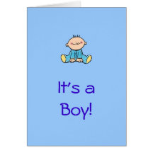 It's a Baby Boy cartoon Card