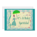 It's A Baby Sprinkle Retro Style Invitations
