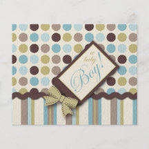 It's a Boy! Advice Card Flyer Design