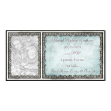 "It's a Boy" Baby Blue Rustic Custom Photo Card