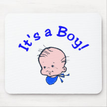 It's A Boy (Baby Face) Mousepads