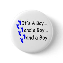 Its A Boy Baby Triplets Pins