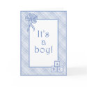 It's a Boy! Birth Announcement Card