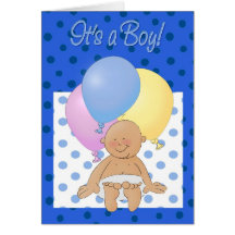 It's a boy birth announcement greeting cards.