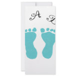 It's A Boy Blue Footprints Customized Rack Card