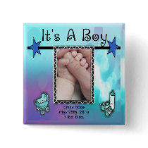 It's A Boy Blue Stars Set Pins