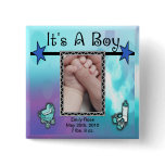 It's A Boy Blue Stars Set buttons