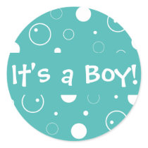It's a Boy! Bubbles Envelope Sticker Seal