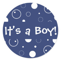 It's a Boy! Bubbles Envelope Sticker Seal