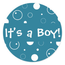 It's a Boy! Bubbles Envelope Sticker Seal